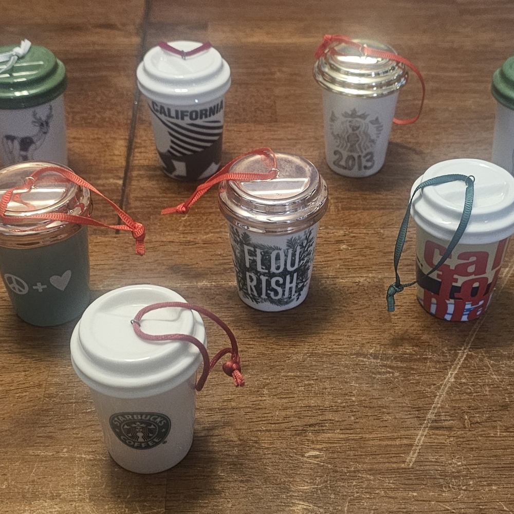 Starbucks Festive Mini Cup Ornament Collection